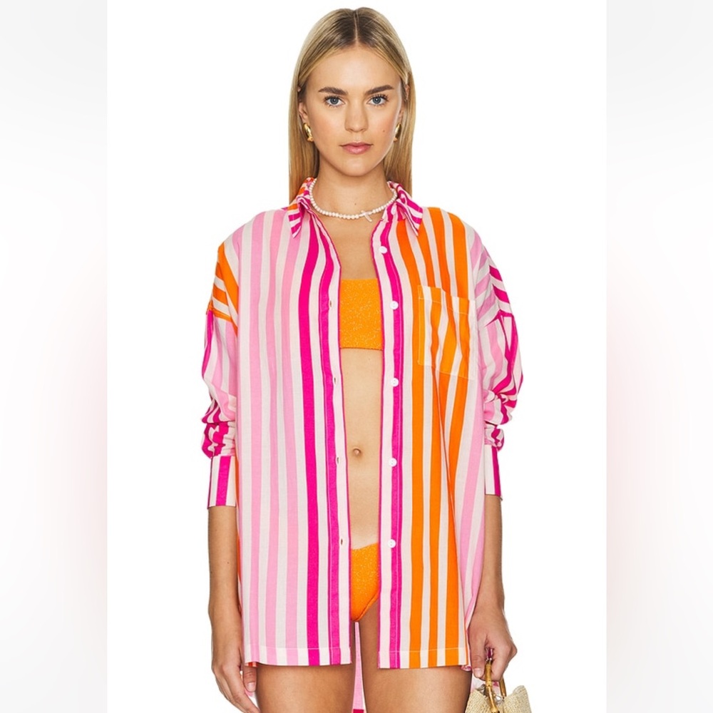 NWT beach riot Alexa Top in Sunset Stripes